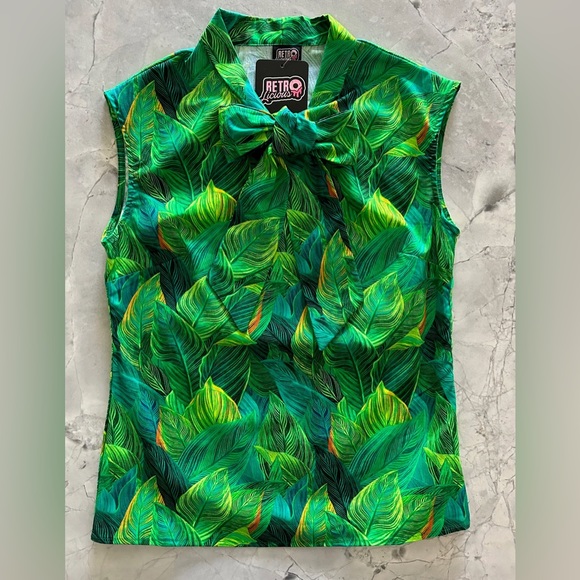 Leaves Bow Top by Retrolicious - Picture 4 of 8